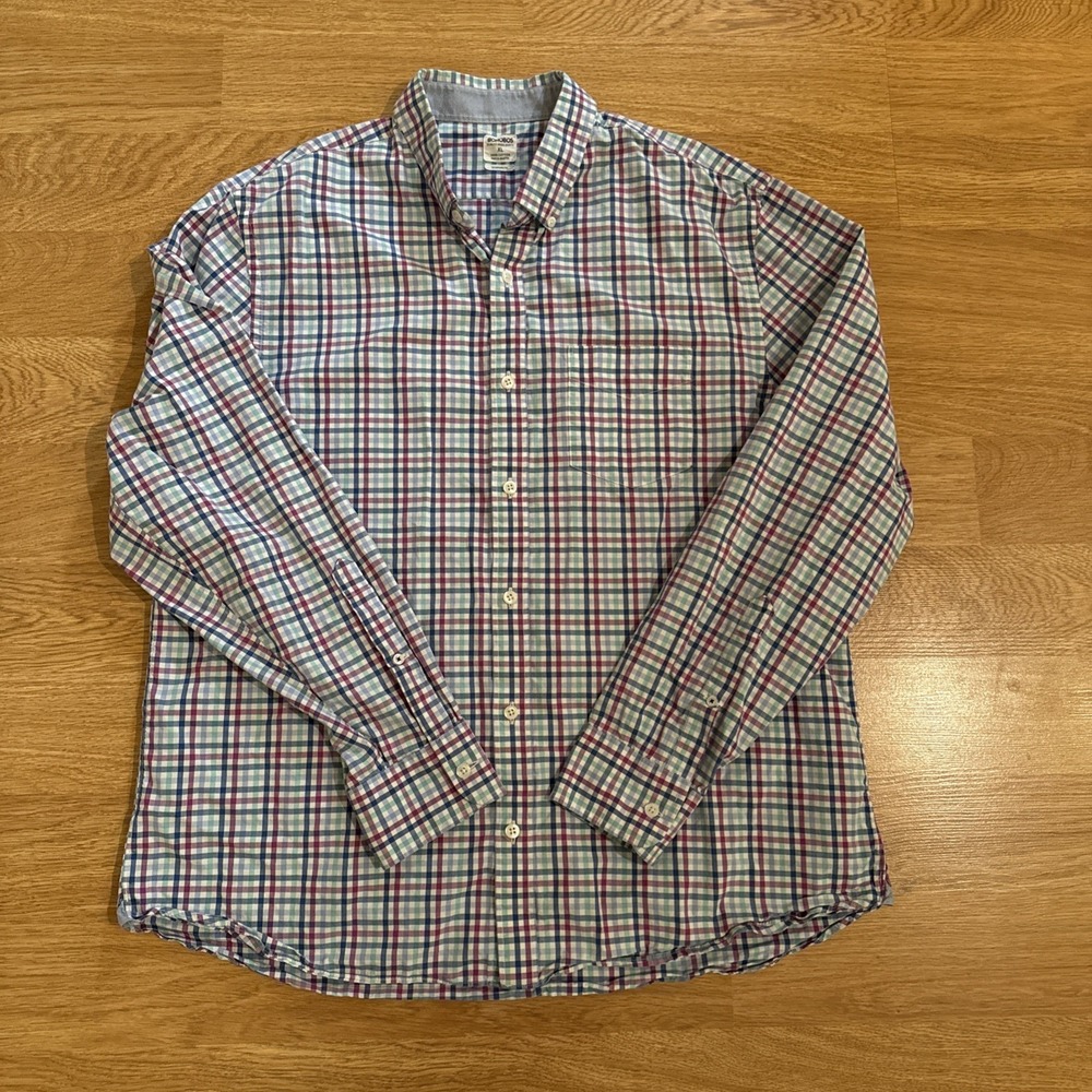 Bonobos Shirt Men's Standard Fit‎ XL Multicolor Plaid Button Down Casual Preppy